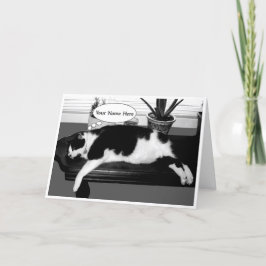 Cartão de Aniversário para Gatos Preguiçosos