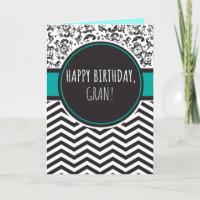 Cartão de aniversário para Gran