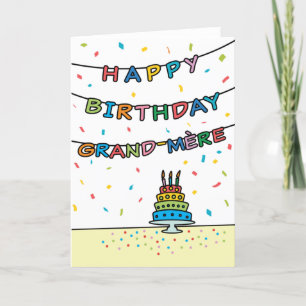Cartão de Aniversário para Grand Mère