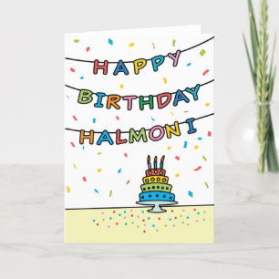 Cartão de aniversário para Halmoni
