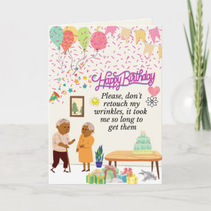 Cartão de Aniversário para Idosos