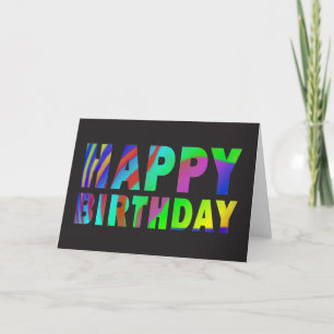 Cartão de Aniversário para Impressão do Rainbow Ze