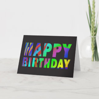 Cartão de Aniversário para Impressão do Rainbow Ze