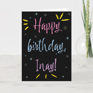 Cartão de Aniversário para Inay