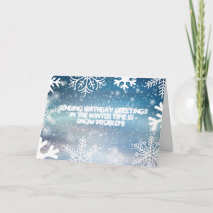 Cartão de Aniversário para Inverno com Problemas d