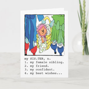 Cartão de Aniversário para Irmã