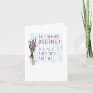 Cartão De Aniversário Para Irmão
