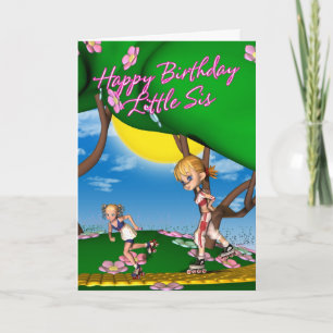 Cartão de aniversário para irmãzinha