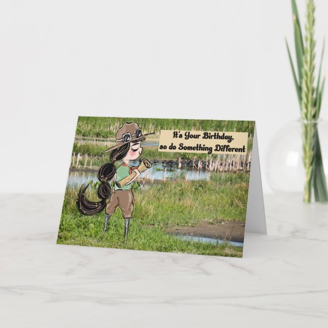 Cartão de Aniversário para Jovem Adulto Explorar (Frente)