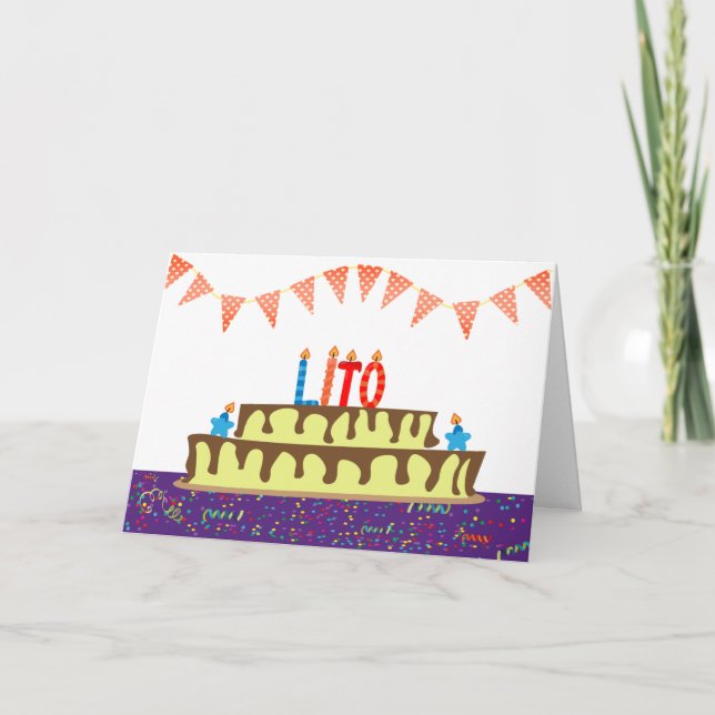 Cartão de aniversário para Lito (Frente)
