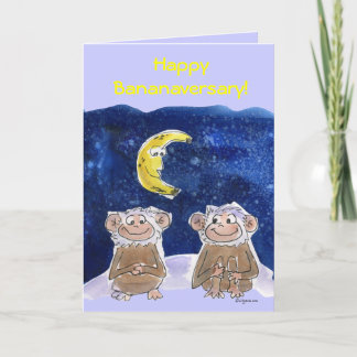 Cartão de Aniversário para Macacos de Cartoon Boni