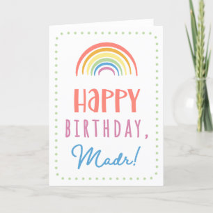 Cartão de aniversário para Madr
