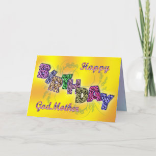 Cartão de aniversário para madrinha com texto fl