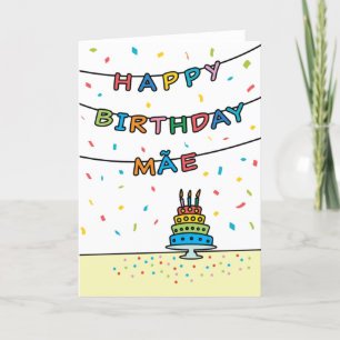 Cartão de aniversário para Mãe