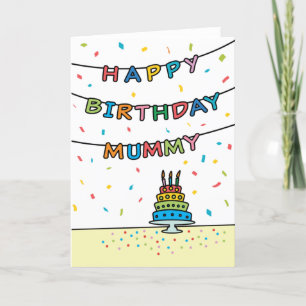 Cartão de aniversário para mamãe