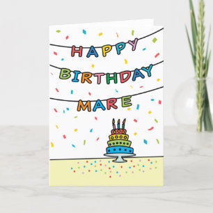 Cartão de Aniversário para Mare