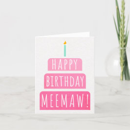 Cartão de aniversário para Meemaw