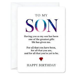 Cartão de Aniversário Para Meu Filho