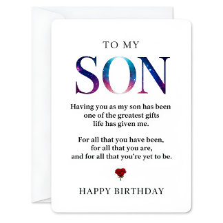 Cartão de Aniversário Para Meu Filho
