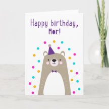Cartão de Aniversário para Mor