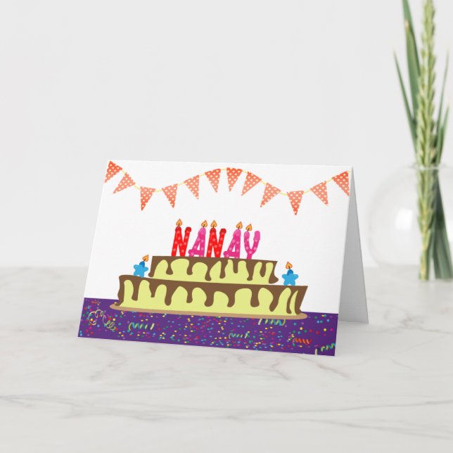 Cartão de aniversário para Nanay (Frente)