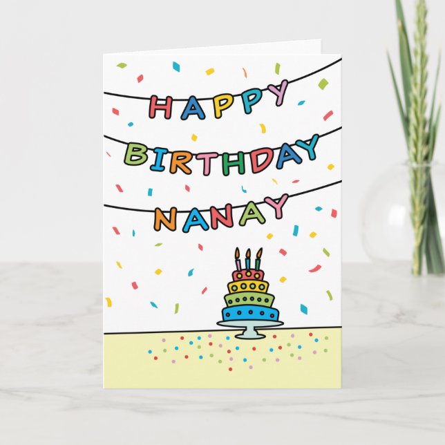 Cartão de aniversário para Nanay (Frente)