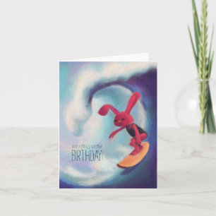 Cartão de Aniversário para Navegação em Bunny Beac
