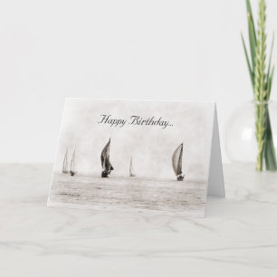 Cartão de Aniversário para Navio de Navegação