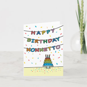 Cartão de aniversário para Nonnetto