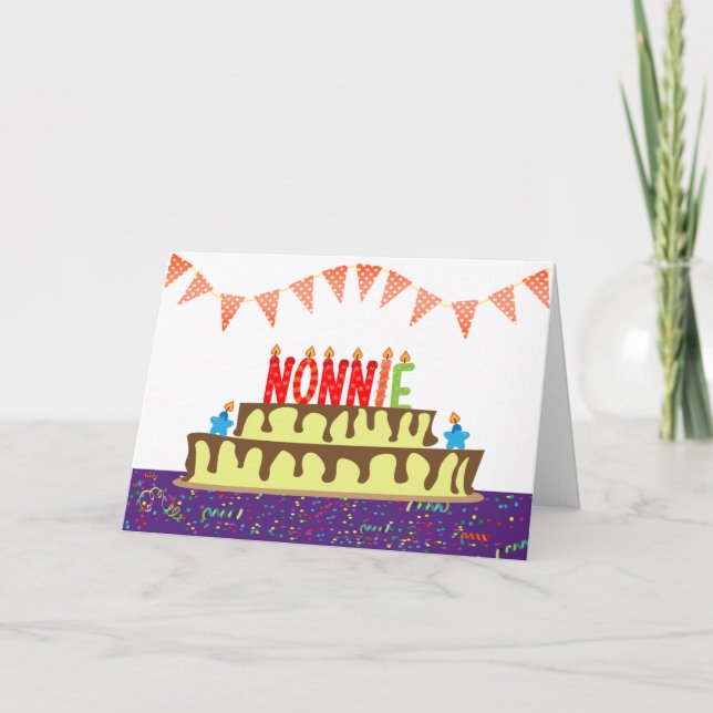 Cartão de aniversário para Nonnie (Frente)