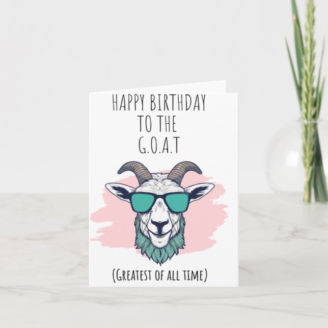 Cartão de Aniversário para o GOAT Puns (Frente)