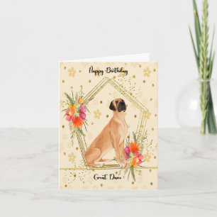 Cartão de aniversário para o Grande Dane
