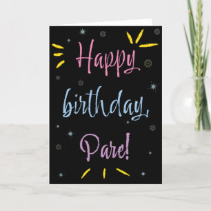 Cartão de Aniversário para Pare