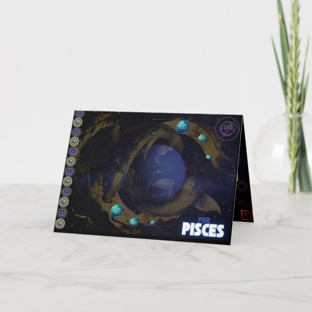 Cartão de Aniversário para peixes (Frente)