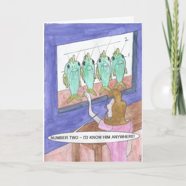 Cartão de Aniversário para Pesca (Frente)