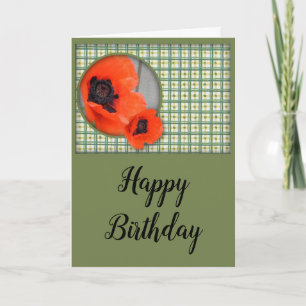 Cartão de Aniversário para Poppies Orientais