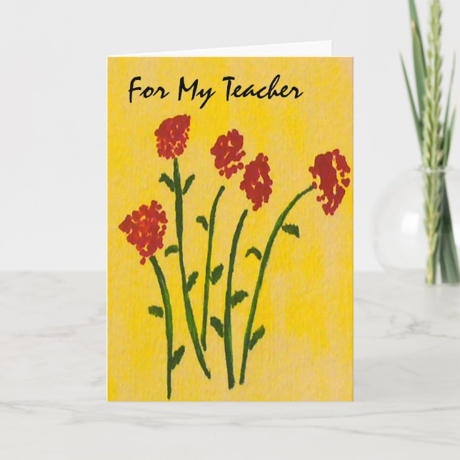 Cartão De Aniversário Para Professora (Frente)