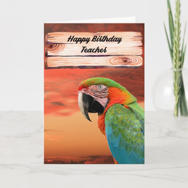 Cartão de aniversário para Professores do sexo mas (Frente)