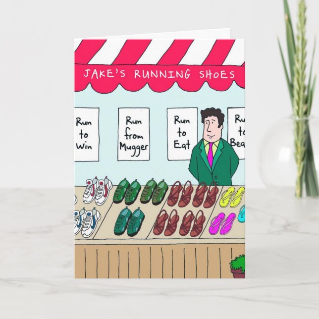 Cartão de Aniversário para Runner - Jake está Corr (Frente)