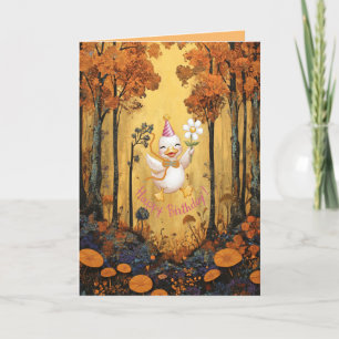 Cartão de Aniversário para seu Pato Branco Pequeno