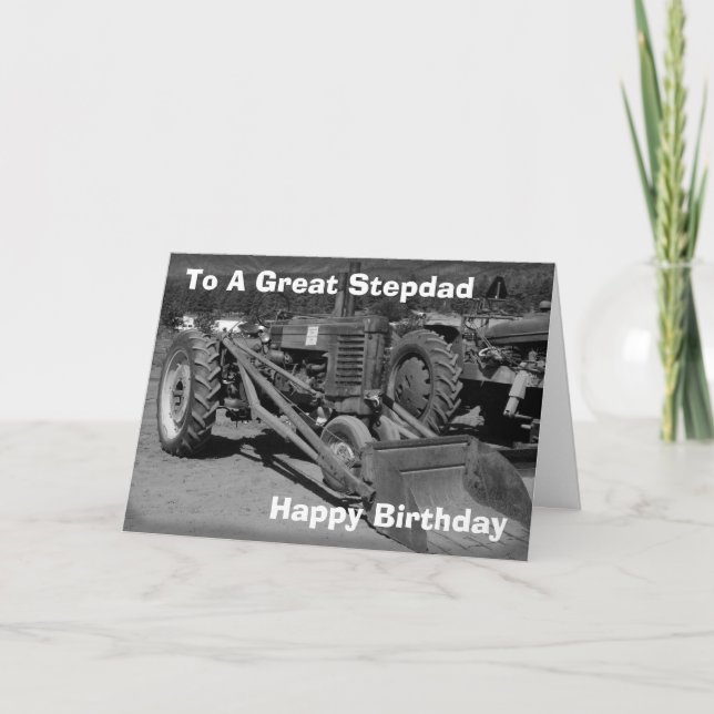 Cartão De Aniversário Para Stepdad (Frente)