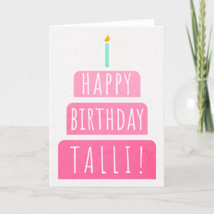Cartão de aniversário para Talli