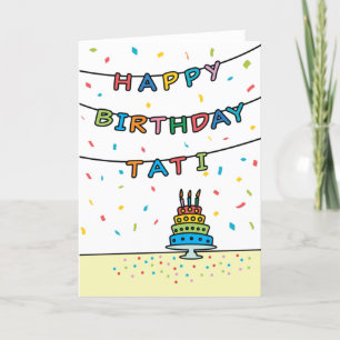Cartão de aniversário para Tati