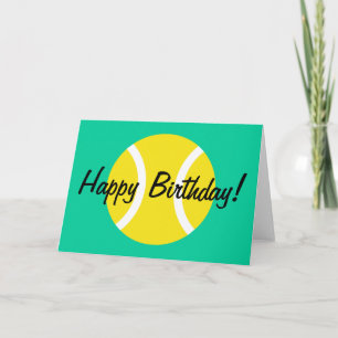 Cartão de aniversário para tenistas