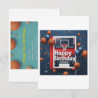 Cartão de aniversário para treinador (basquetebol)