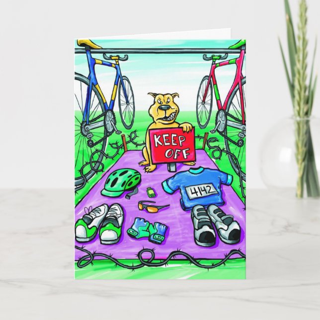 Cartão de aniversário para Triathlete - evite (Frente)