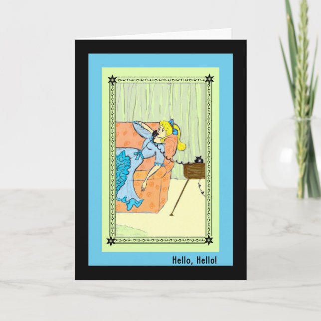 Cartão de Aniversário para um Aniversário de Moda  (Frente)