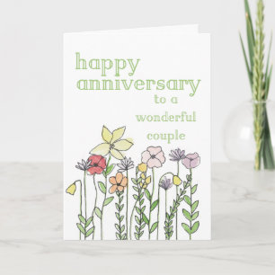 Cartão de aniversário - para um casal maravilhoso