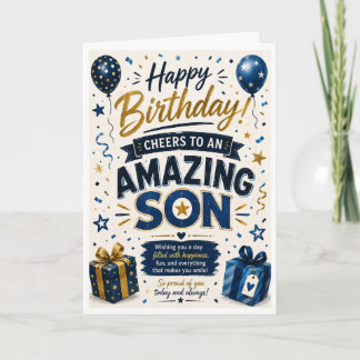 Cartão de Aniversário para um Filho Incrível