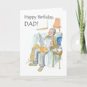 Cartão de aniversário para um pai